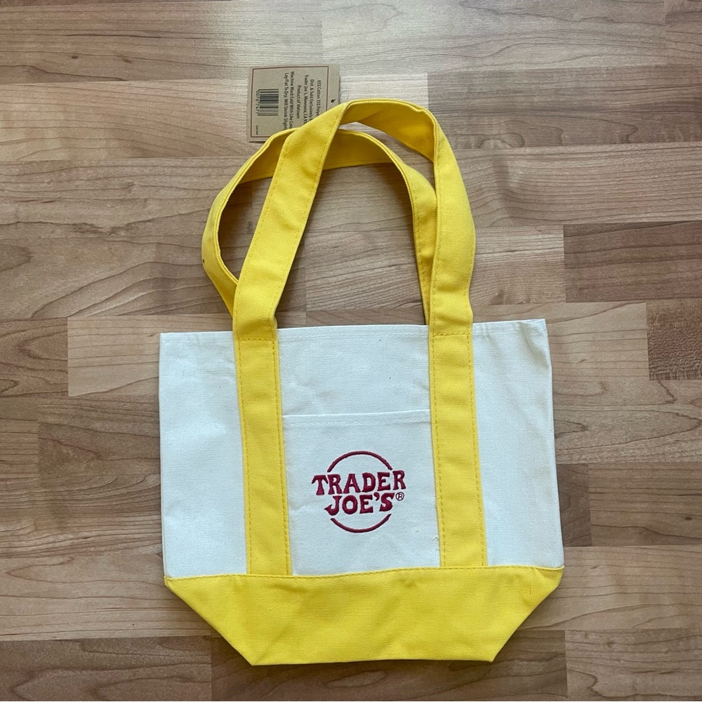 Trader Joe’s Mini Yellow Canvas Tote Bag